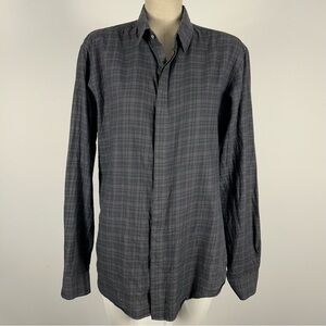 Theory Black Casual Button Down Shirt L